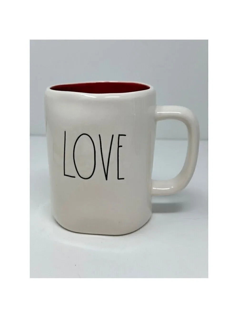 Rae Dunn LOVE Mug Cup Large Kitchen Ceramic New Valentine Gift Red White Gift